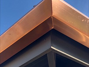 Copper angle face 5 inch gutter